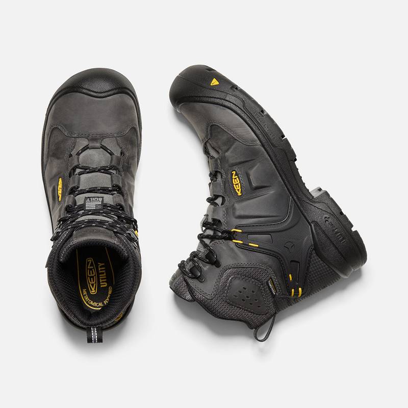 Keen Dover WP 6" Carbon-Fiber Toe Arbeitsschuhe Herren DE-98741 Magnet/Black - Keen Herrenschuhe Sch